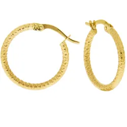 Fascination by Ellen K. Ohrringe Gold 375 strukutriert 18mm