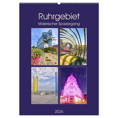 Ruhrgebiet - Malerischer Spaziergang (Wandkalender 2026 DIN A2 hoch), CALVENDO Monatskalender