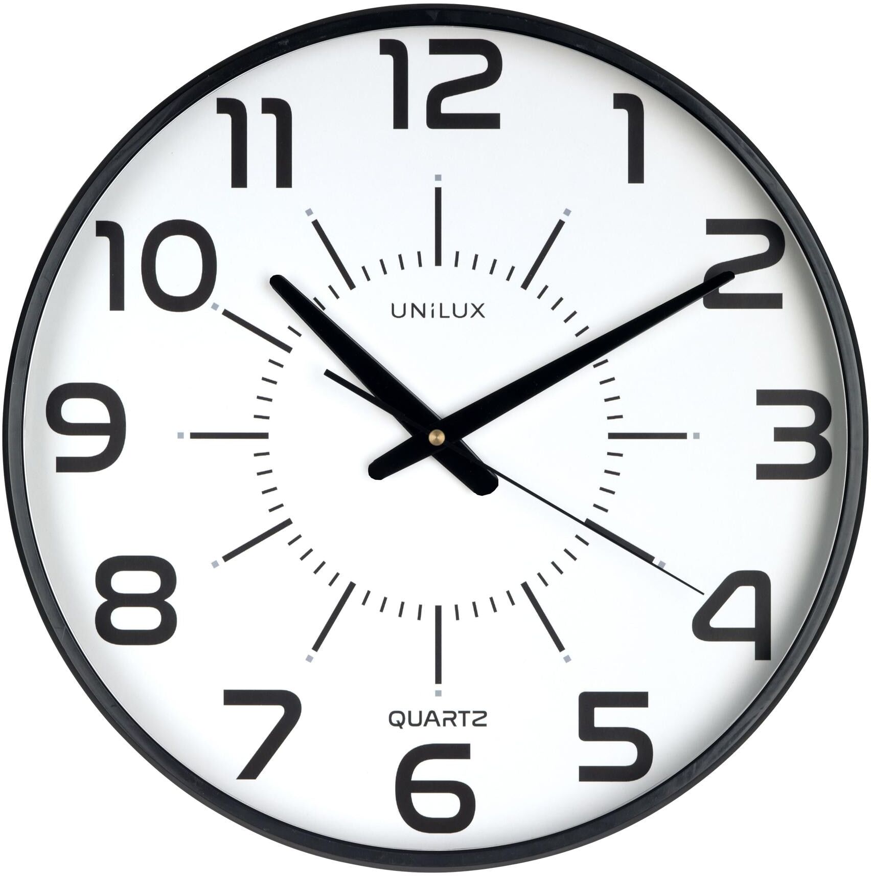Wanduhr "UNiLUX Maxi Pop", schwarz, Wanduhren, Ø 37,5cm, Wanduhr schwarz Ø 37,5cm