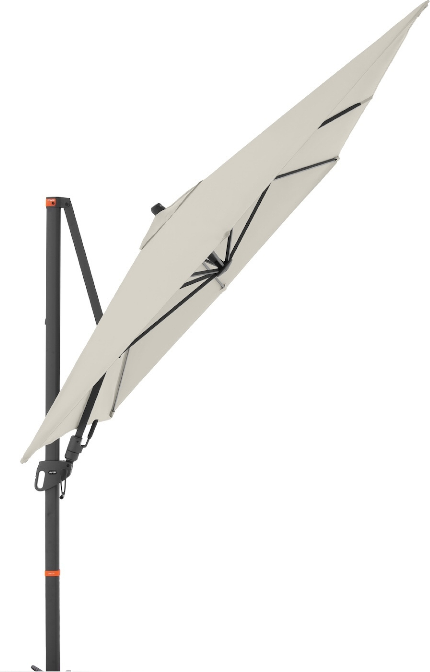 Doppler myZone Pendelschirm Side 210 x 210 cm Sonnenschirm 6 Farben Ampelschirm 452279 820 Natur