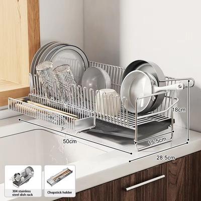 Inspired Finds Stainless Steel Dish Drying Rack Over The Sink With Tray 1layer B