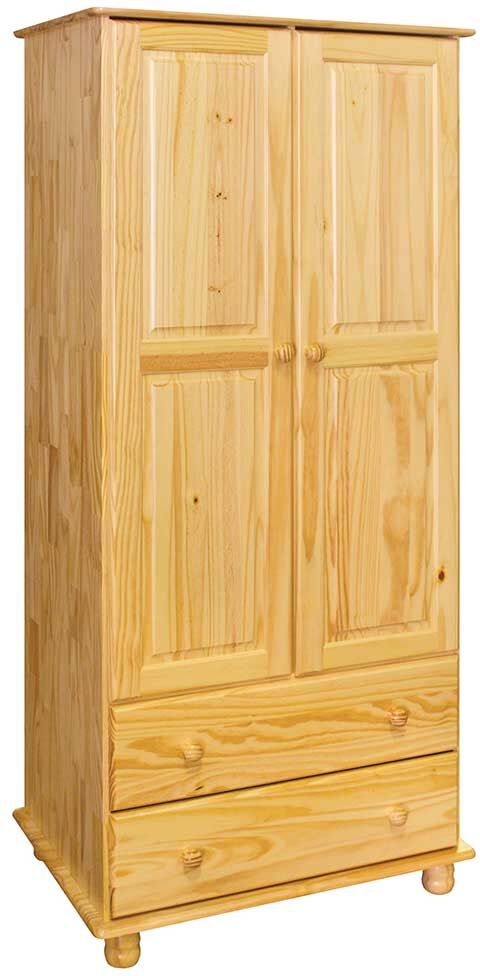 Pharao24.de Massivholzschrank aus Kiefer lackiert Landhausstil