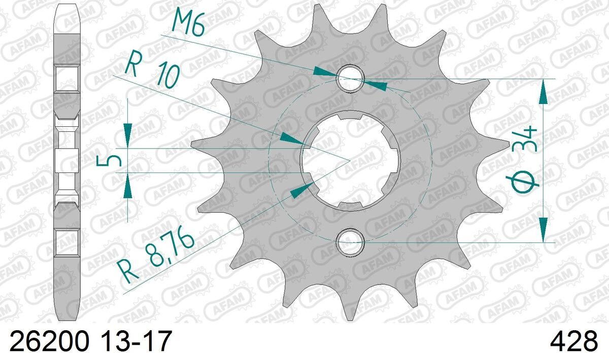 AFAM 26200-14 Chain Pinion