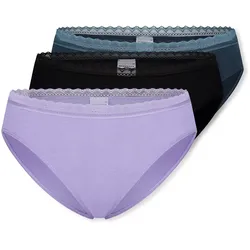 3 Schiesser Rio-Slips - Damen - Gr. 44 - dunkelblau