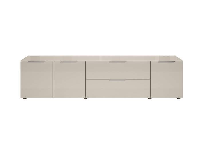 TV-Lowboard Beige-Kaschmir - Glas - 226 cm - SANTORIN