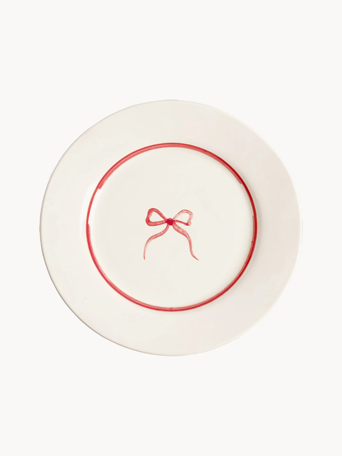 Handbeschilderd ontbijtbord Bow Pick a Poppy
