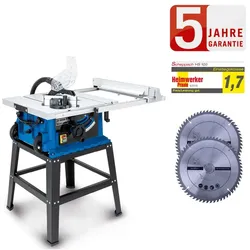Scheppach Tischkreissäge HS105 2000W Schnitthöhe 75mm +Untergestell, 2.Sägeblatt