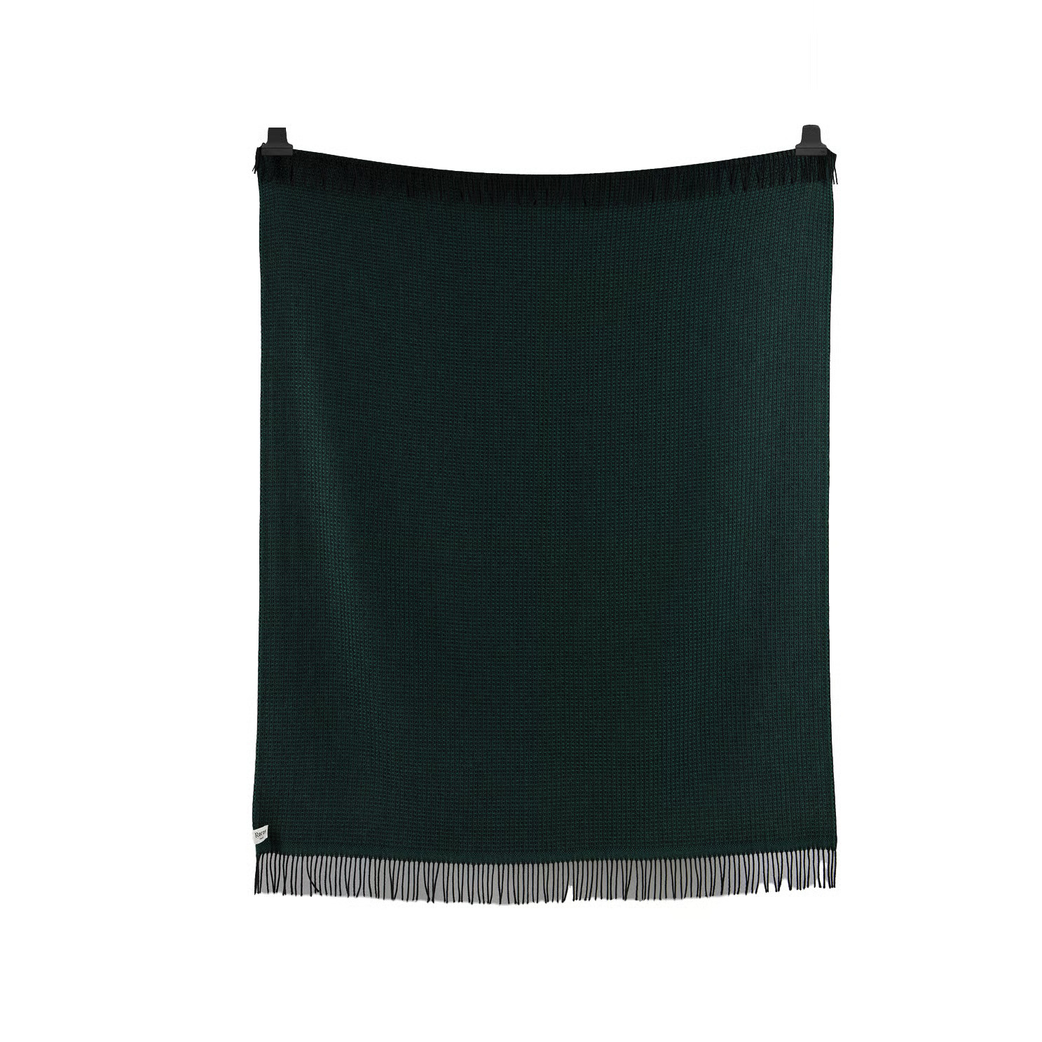 Røros Tweed Vega deken voor volwassenen, donkergroen, 150 x 210 cm