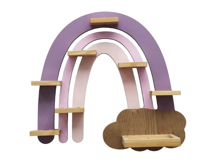 Étagère pour figurines audio Lammi 52 x 46 x 18cm Mauve