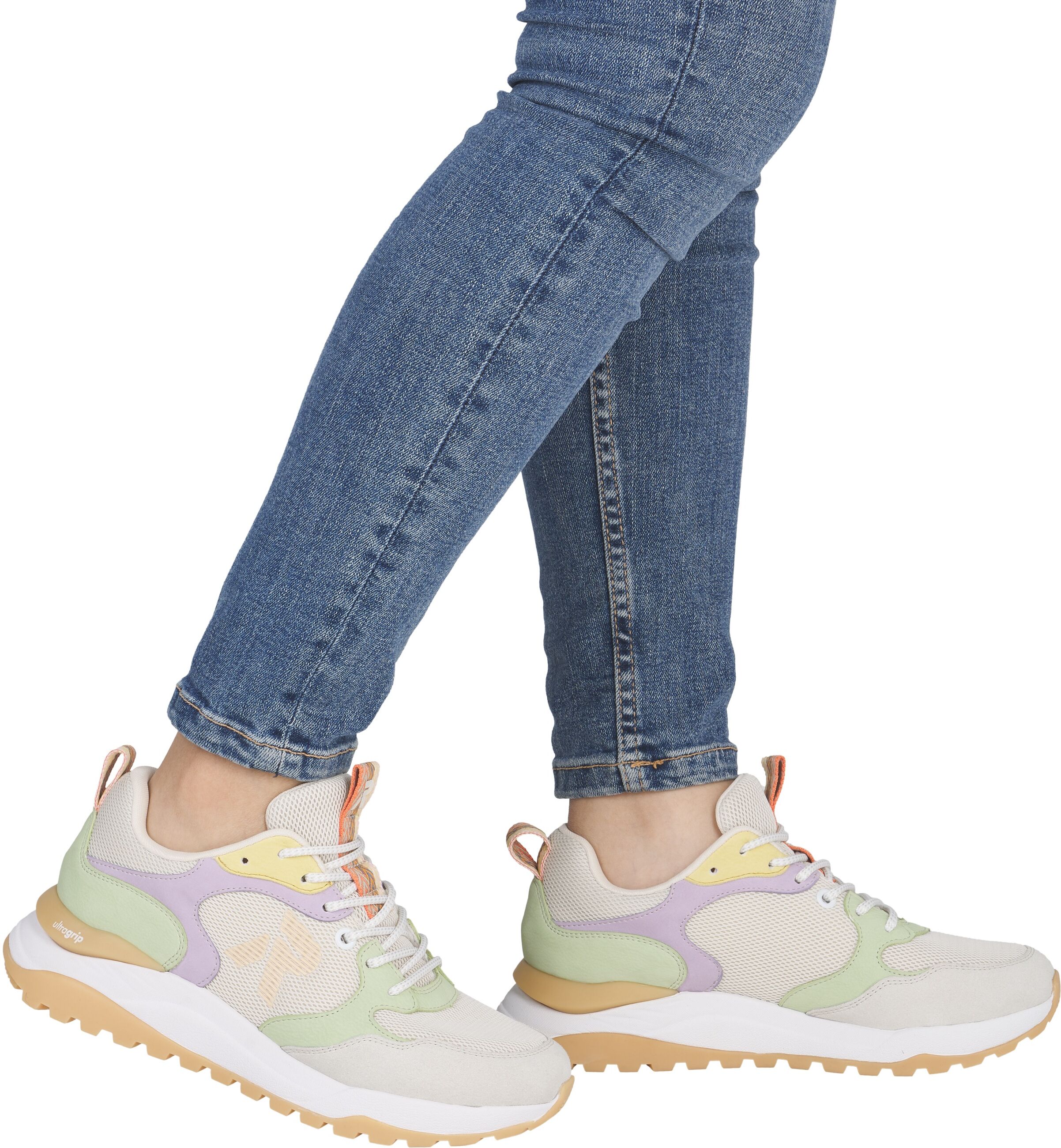 Keilsneaker RIEKER, Damen, Gr. 37, Textil, bunt (creme, pastell), Synthetik, Textil, mehrfarbig, Schuhe Keilsneaker, Schnürschuh, Freizeitsneaker, Halbschuh mit gepolstertem Schaftrand creme, pastell 37, Textil