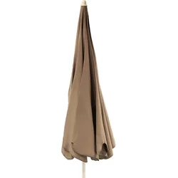 Sonnenschirm Pagoda, wetterfestes Polyacryl, modernes Design, Taupe, mit Knickelement, 200 cm