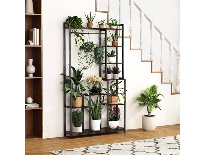 Étagère de rangement pour plantes, grande échelle à 7 niveaux, étagère de rangement pour Patio, jardin, balcon