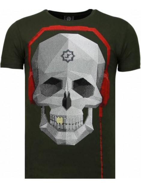 Local Fanatic Skull bring the beat rhinestone t-shirt