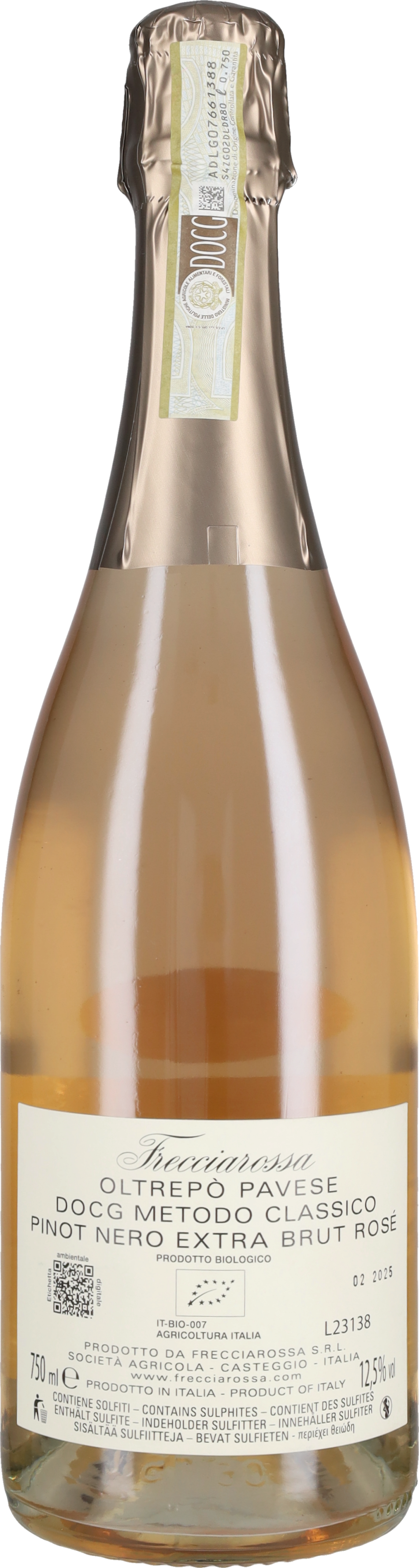Spumante Metodo Classico Rosé Extra Brut Frecciarossa 2022