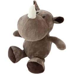 Plüsch Maskottchen Kuscheltier Nashorn Braun 25cm