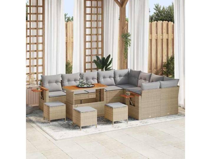 Maison Exclusive - Ensemble de canapé de jardin 14 pièces 10-Nombre de places
