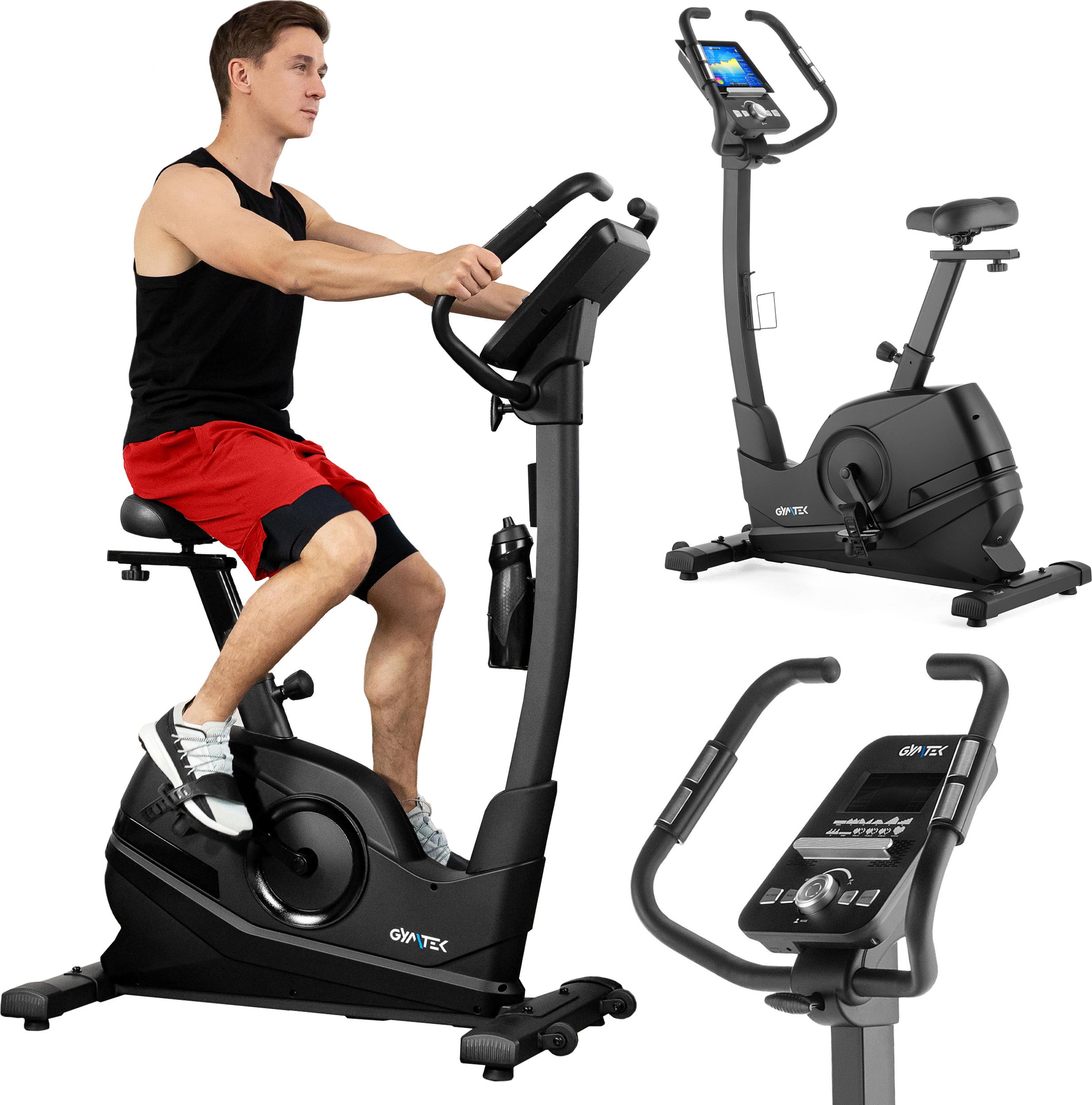 Gymtek Magnetischer Heimtrainer, Fahrrad für Zuhause - bis 150kg - 16 Widerstandsstufen, 10kg Schwungmasse, 13 Trainingsprogramme - Trainingscomputer