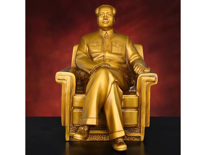 Statue décorative en bronze, sculpture de chef en laiton assis sur un canapé, cadeau de déménagement ou d'ouverture de magasin