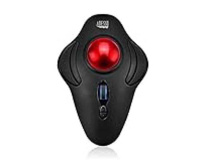 Adesso iMouse T40 souris RF Wireless Trackball 4800 DPI Ambidextre - Souris (Ambidextre, Trackball, RF Wireless, 4800 DPI, Black, Rouge)