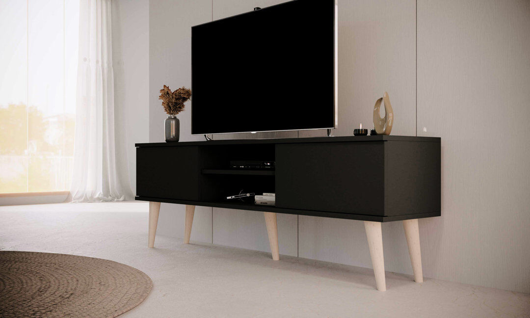 Norden Home Kaylani TV Stand Black 160cm W