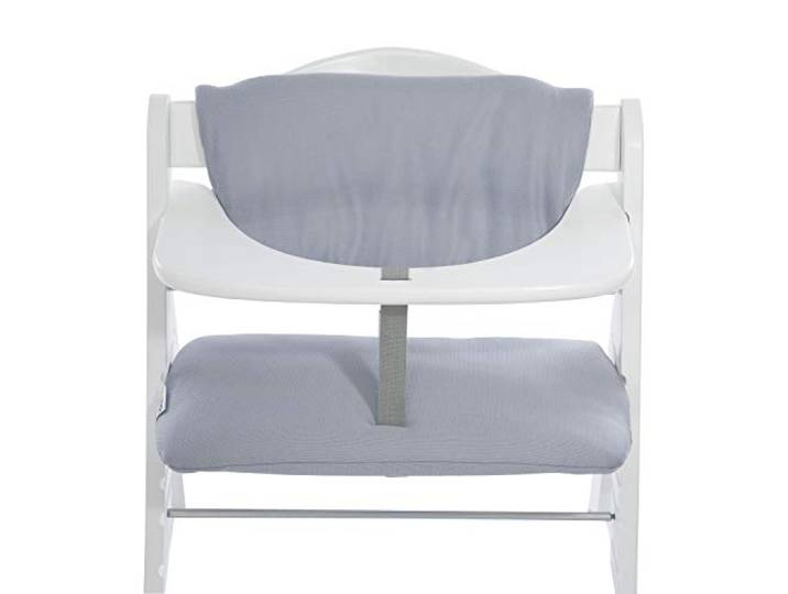 Hauck Hochstuhlauflage Deluxe - Stretch Grey Einfache Befestigung mit Klettverschluss, maschinenwaschbar