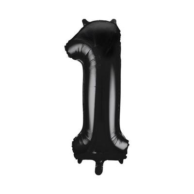 XL Folienballon Zahl 1 schwarz