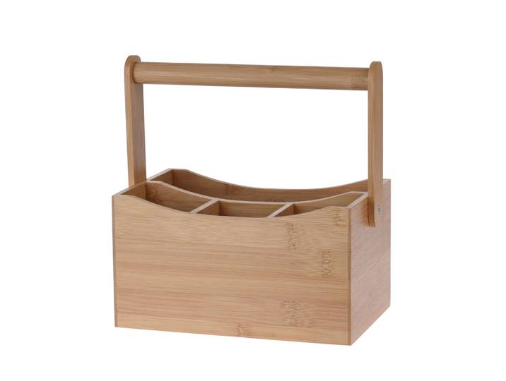 Besteckhalter Bambus 4 Fächer 23 x 14 cm