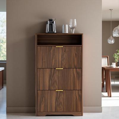 ZWYO HOSIMU Freestanding Shoe Cabinet with 3 Flip Drawers