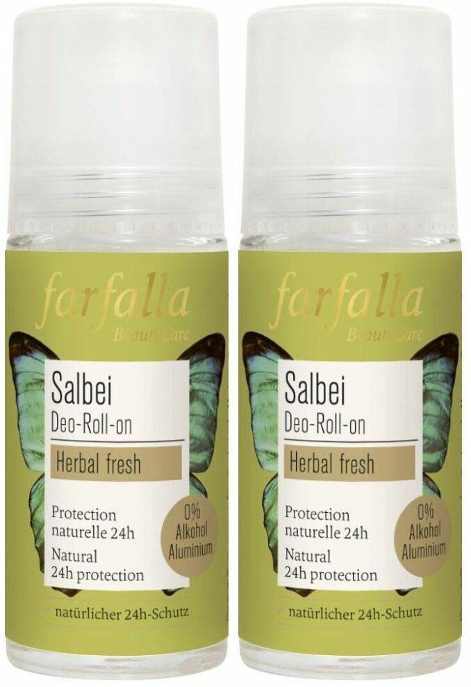 Farfalla Kräuter Deo Roll-on Salbei 50 ml x2 2x50 Roller