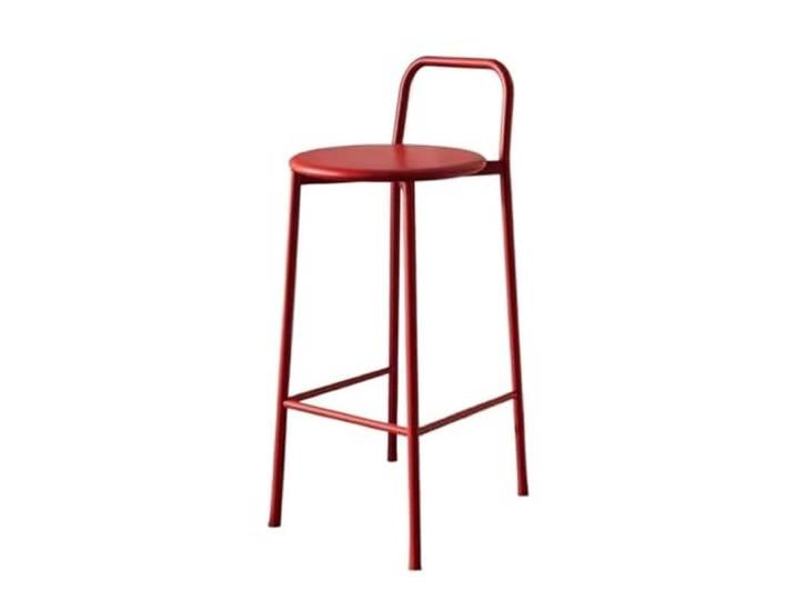 Bvn5kQ3dy Barstühle Hochbeiniger Restaurant-Bar-Stuhl mit Rückenlehne(Red)