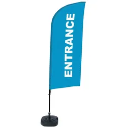 SHOWDOWN Displays Showdown Beachflag - Komplett-Set - Entrance Englisch - Blau/Schwarz