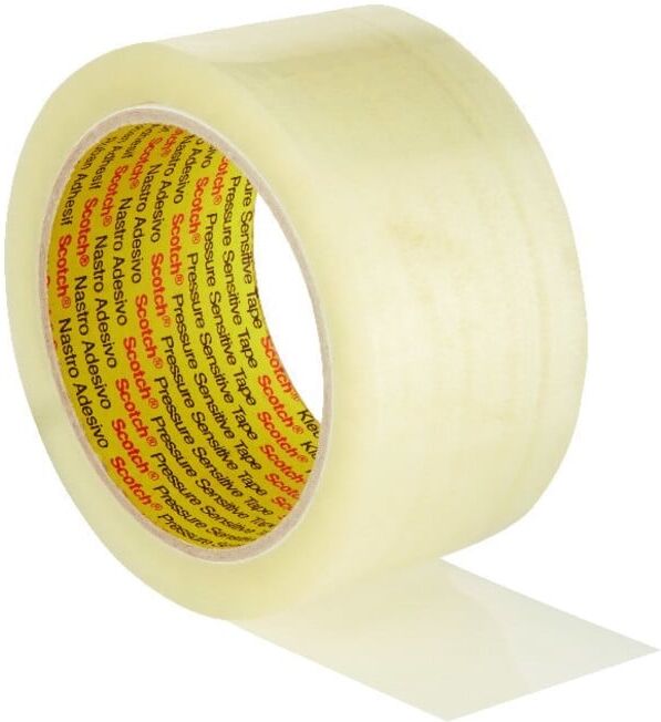 3M Scotch Ruban adhésif d'emballage 371 Marron, 50 mm x 66 m (7100135324)