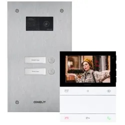 Comelit KVS2002LS Zweifamilienhauskit Steel-Switch, Logos, SB2