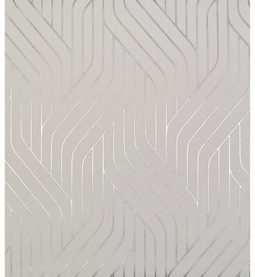 Antonina Vella Ebb & Flow White & Silver Wallpaper