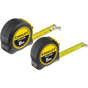 Stanley Maßband STHT0-74260, Tylon Doppelpack, 5m und 8m, mit Nagelöse