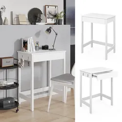 Vicco Schreibtisch Surrey Weiß 60 x 40 cm mit Schublade