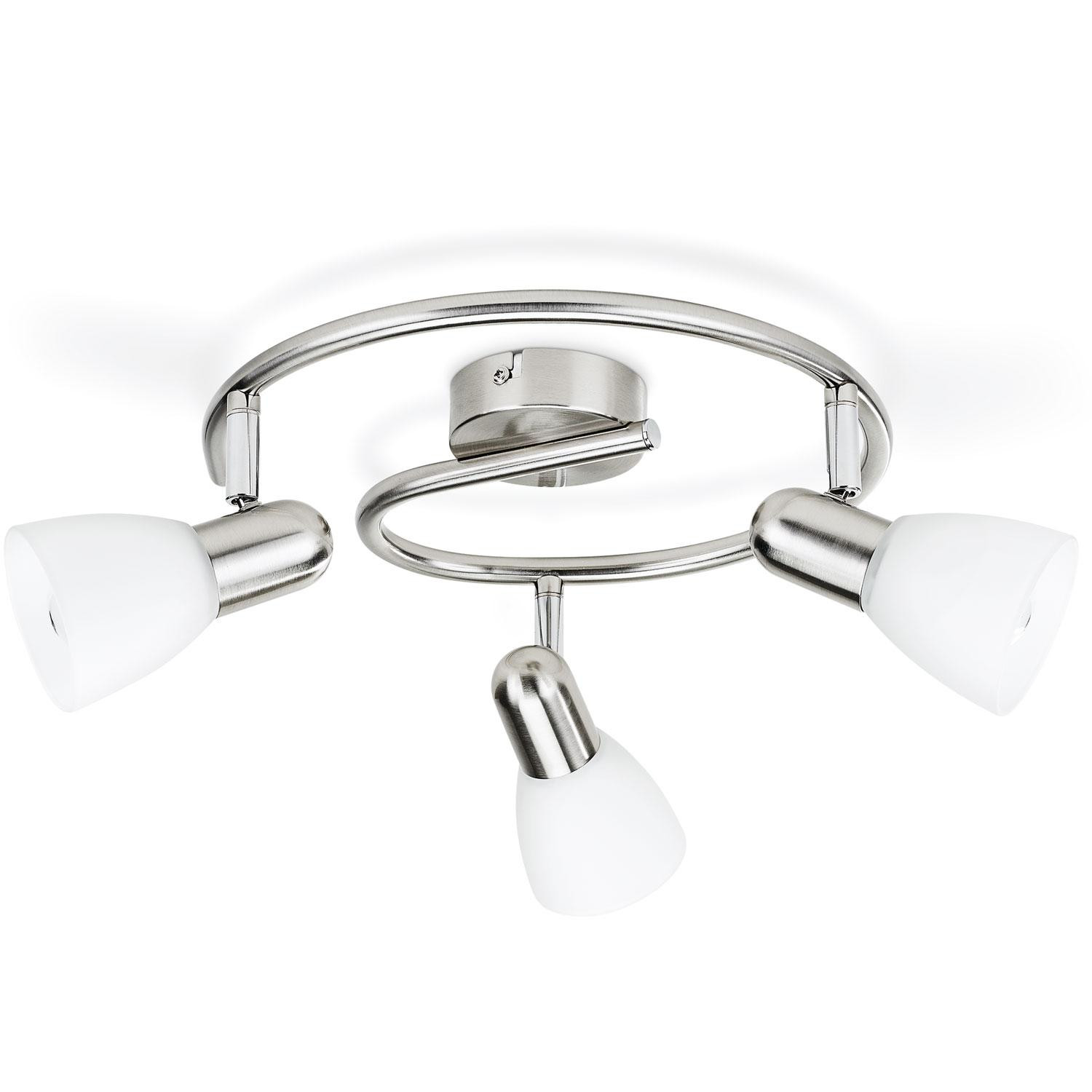 Philips Burlap Plafond- en wandlamp set, 3 stuks, Spots voor railsysteem, Chroom, E14, LED
