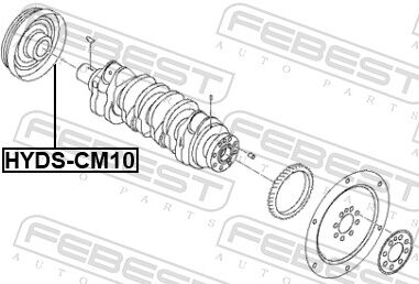 Febest Riemenscheibe, Kurbelwelle Hyds-Cm10 Für Hyundai