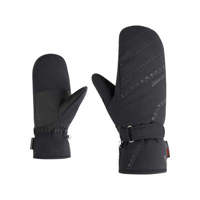 Fäustlinge ZIENER "KEVI-Z PR MITTEN glove", Damen, Gr. 6,5, schwarz, Polyester, Handschuhe Fäustlinge
