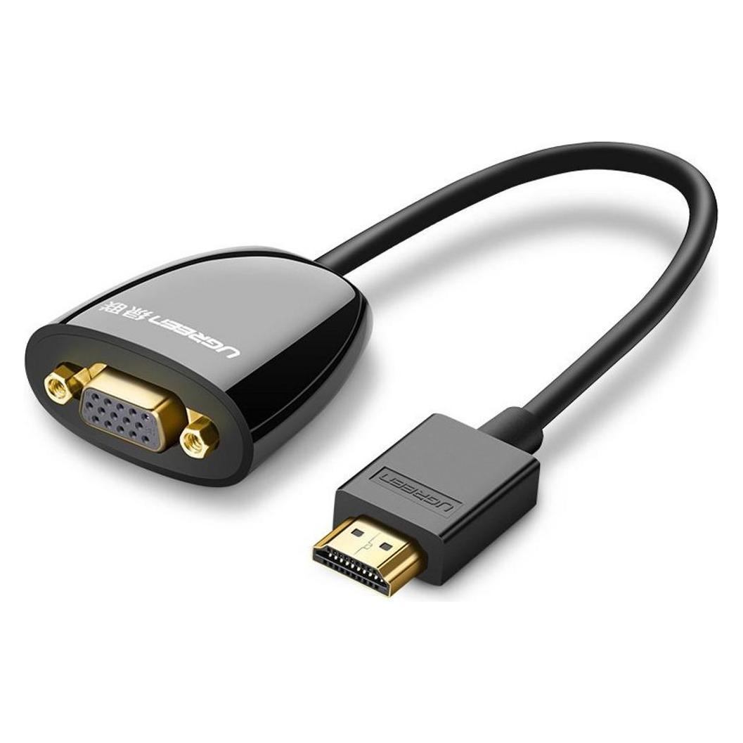 Ugreen MM105 HDMI to VGA Adapter, No Audio (Black) (40253)