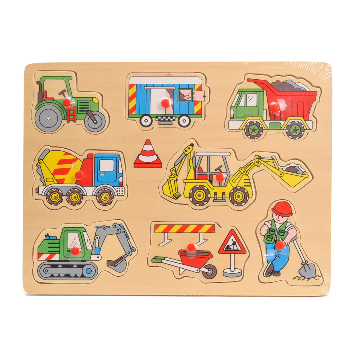 Gerkimex Houten noppenpuzzel - Werk in uitvoering