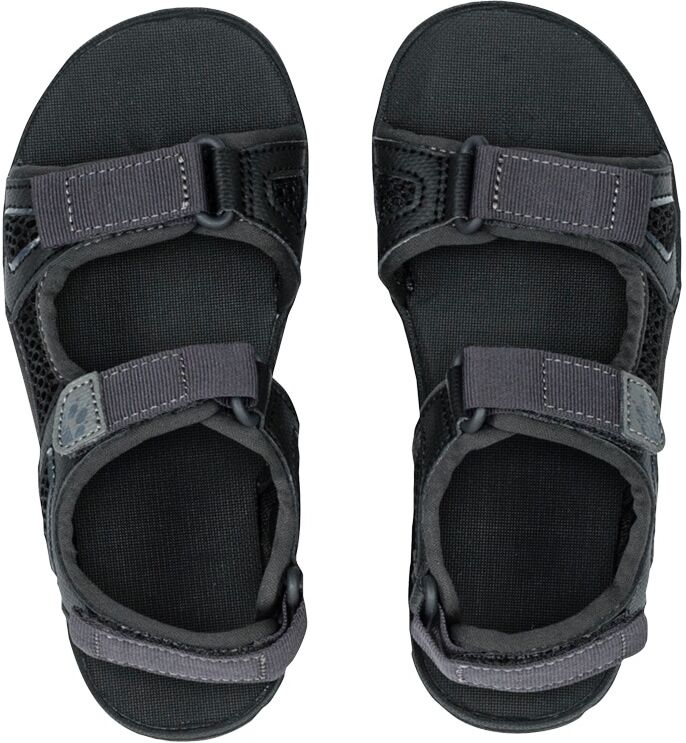 Outdoorsandale JACK WOLFSKIN "TARACO BEACH SANDAL K", Mädchen, Gr. UK8-EU26, atmungsaktiv, Normalschaft, schwarz, Obermaterial: Synthetik / Obermaterial 2: Textile / Lining: Textile / Sole: / EVA, Schuhe Outdoorsandale schwarz UK8-EU26, atmungsaktiv, Norm