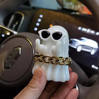 Combo Retail Shop Cute White Ghost Party Decoration, Product Festival Ornament, Study Desk Gift For Guests, Courtyard Small Ornament white