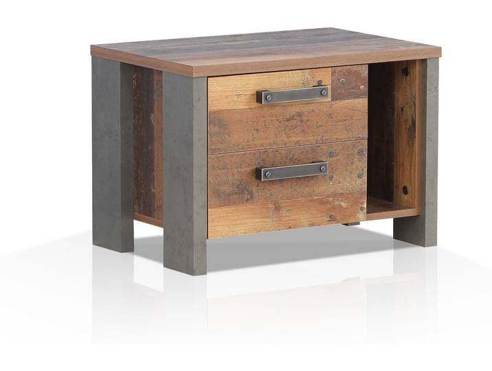 CASSIA Nachtkommode mit 2 SK, Material Dekorspanplatte, Old