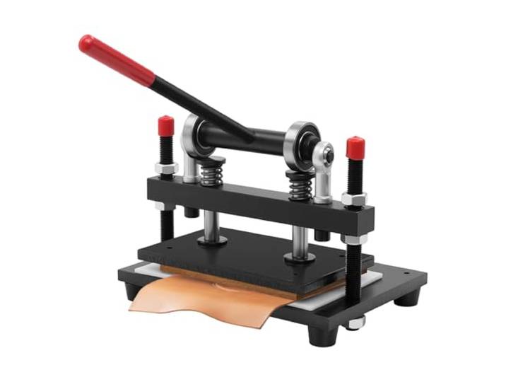 38 * 31cm Manuelle Lederstanze Schneidemaschine, Presse Schneiden Stahlplattenpress Prägemaschine, für Stoffleder, Kunststoff, Gummiplatten, PVC/Eva-Schaumstoff Nicht Klebende Materialien
