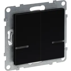 Legrand, Lichtschalter + Storenschalter, Seano with Netatmo 765842 Serienschalter 2x250W pro Kanal Schwarz
