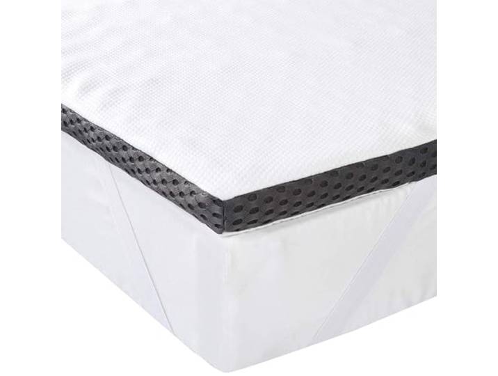 Amazon Basics Memoryschaum Matratzenauflage mit Bändern,160 x 190 cm, 4 cm Höhe, weiß