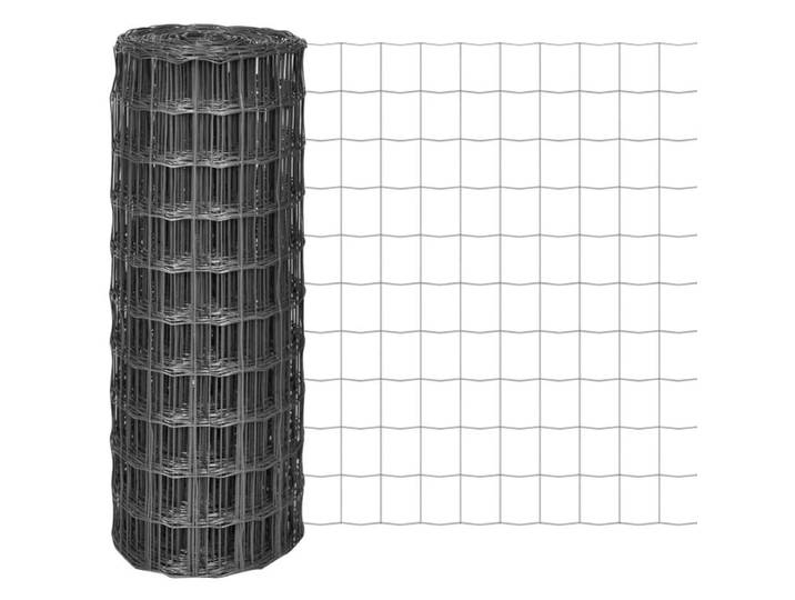 Clôture Euro en acier 25 x 1 m Gris, Panneau de clôture Euro en acier, Clôture de jardin en métal gris