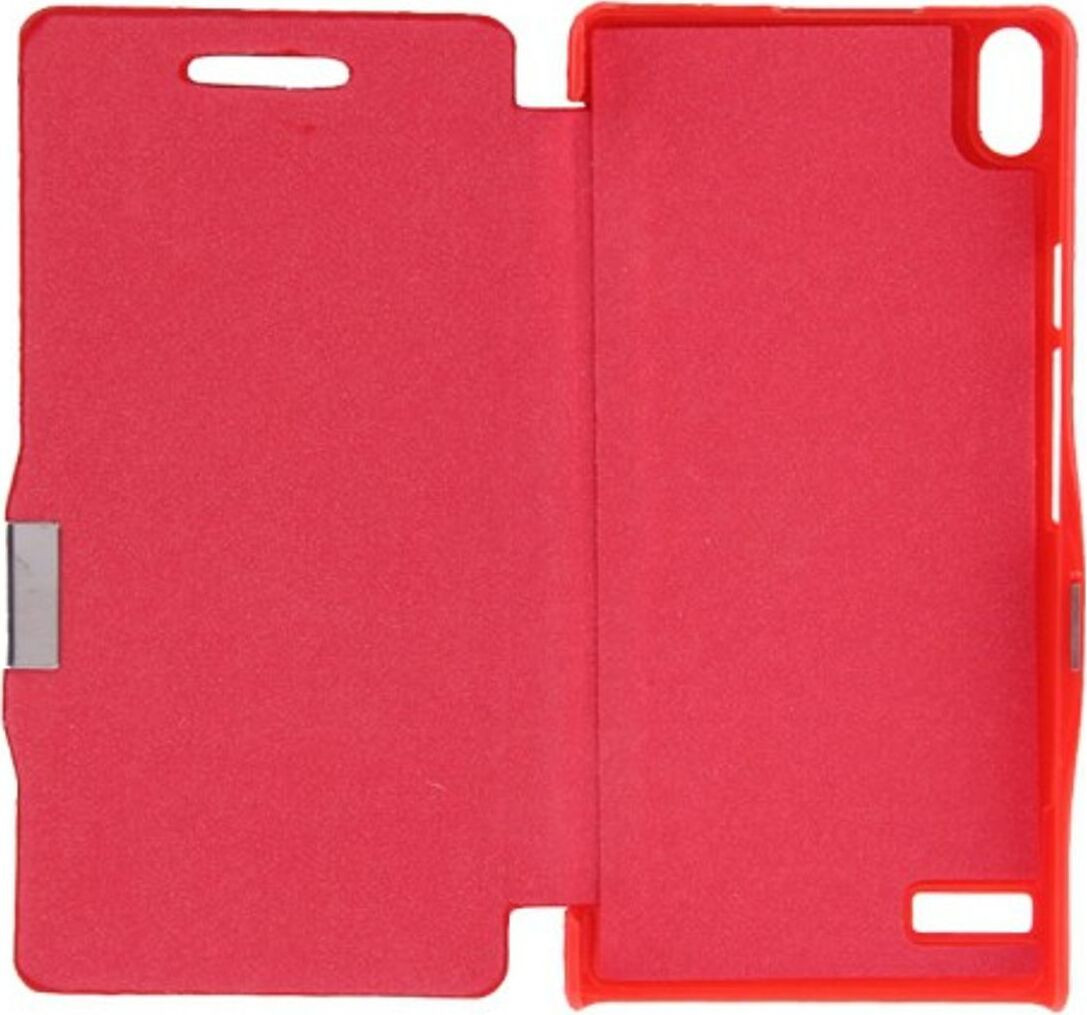 König Design Beschermhoesje voor de Huawei Ascend P6, rood, geborsteld