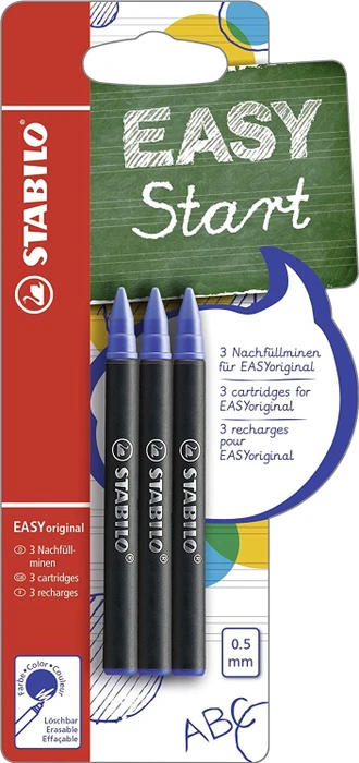 STABILO EASYoriginal medium blau Patronen zum Nachfüllen, 3er Faltschachtel